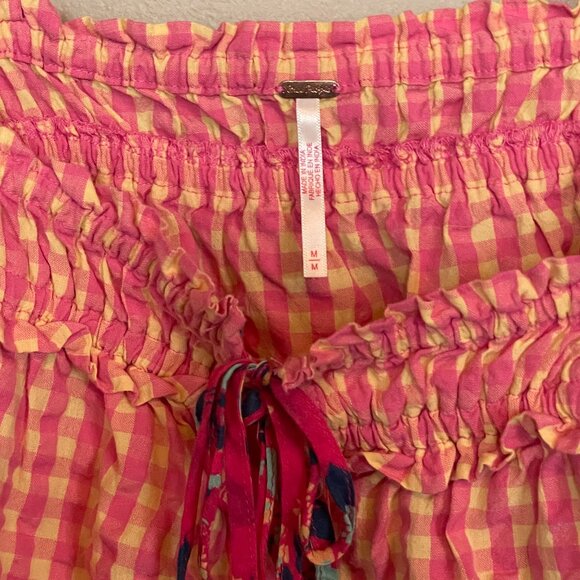 Free People Picnic Party Cropped Tank Top sz M - Picture 5 of 6